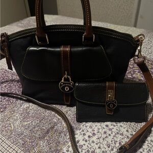 Chic Black and Brown Women's Satchel Set